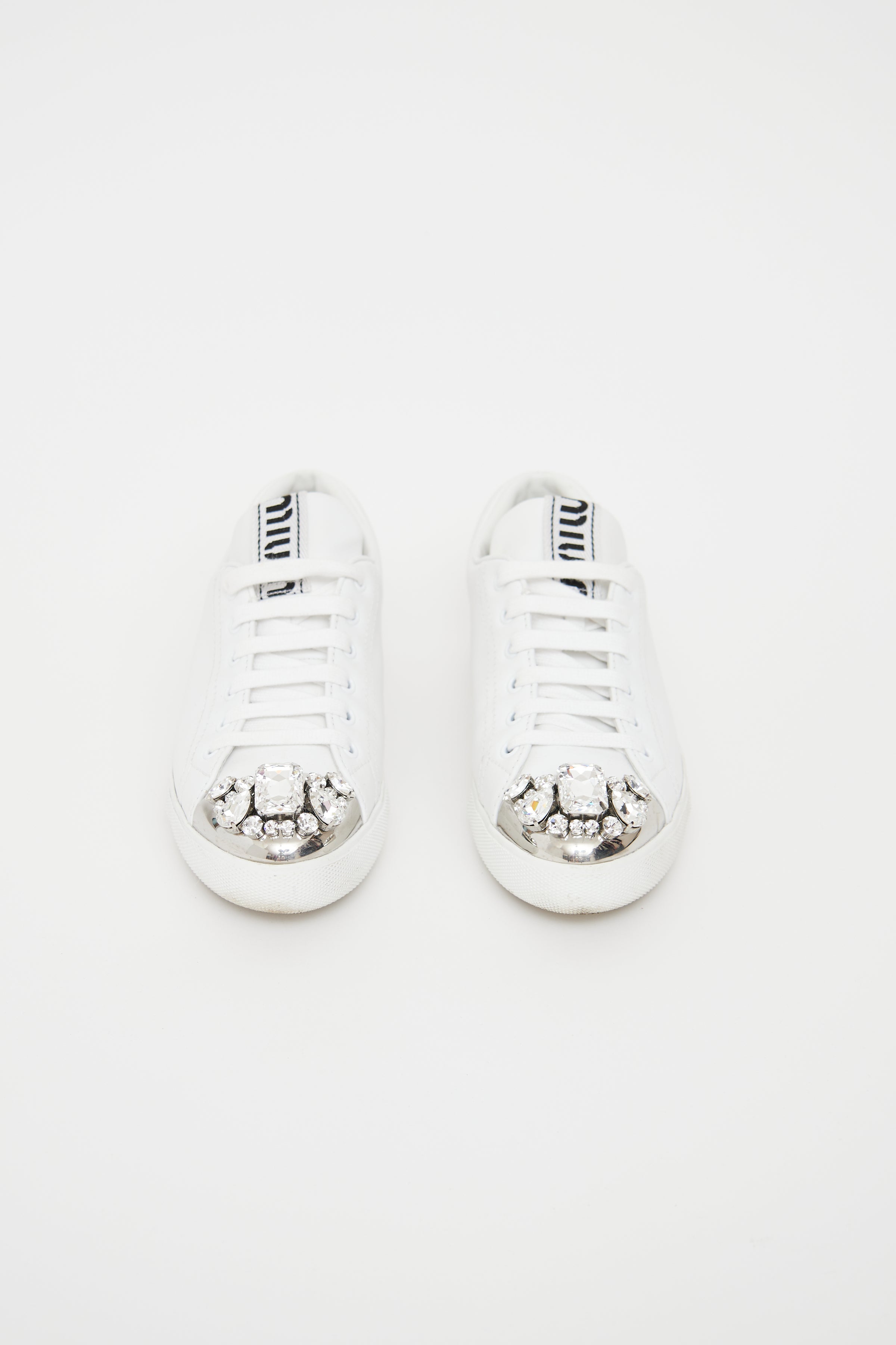 Miu Miu Glitter Slip-On Sneakers - Size 40